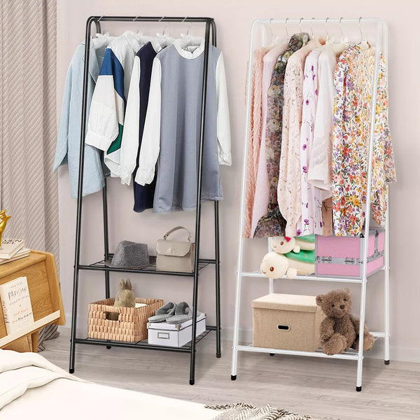 Metal Clothes Rail Hanging Rack Garment Display Stand Storage Shelf — main product view