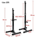 Squat Racks Barbell Rack Stand Adjustable Olympic Weight Bench Press Home Gym — alternate product view 2