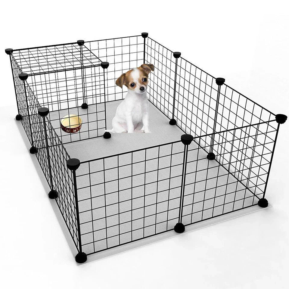 12 Panel Pet Playpen Metal Puppy Dog Small Animals Cage Run Fence Indoor Outdoor — alternate product view 3