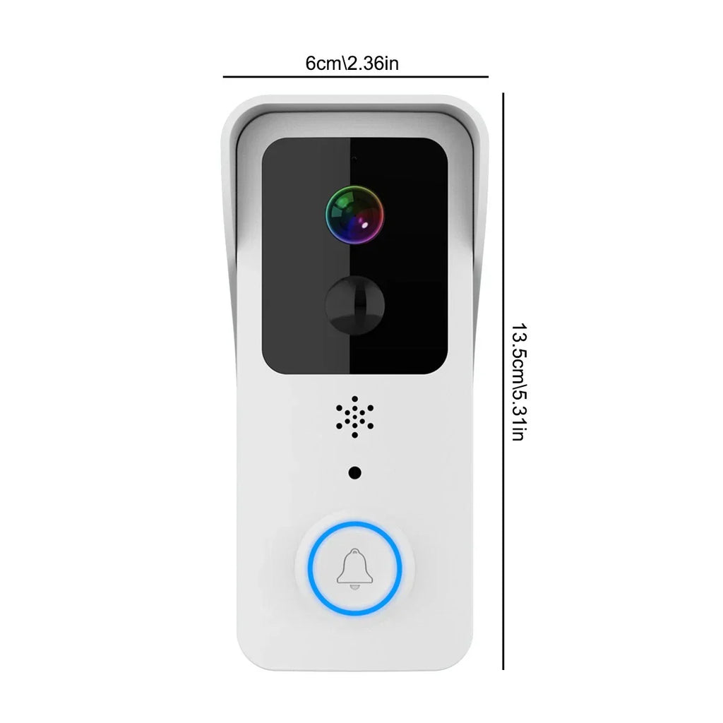 Wireless Smart WiFi Doorbell Video HD Camera Security Two-way Intercom Door Bell — on a clean white background