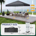 3X3M Heavy Duty Pop-up Gazebo Garden Canopy Tent W/ Detachable Mosquito Netting — alternate product view 9