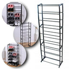 10 Tier Shoe Rack Stand Footwear Organiser Storage Metal Shelf 30 Pairs Unit — alternate product view 5