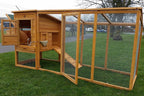 Large 8FT Chicken Coop Hen Poultry Ark House Hutch Run Nest — alternate product view 2