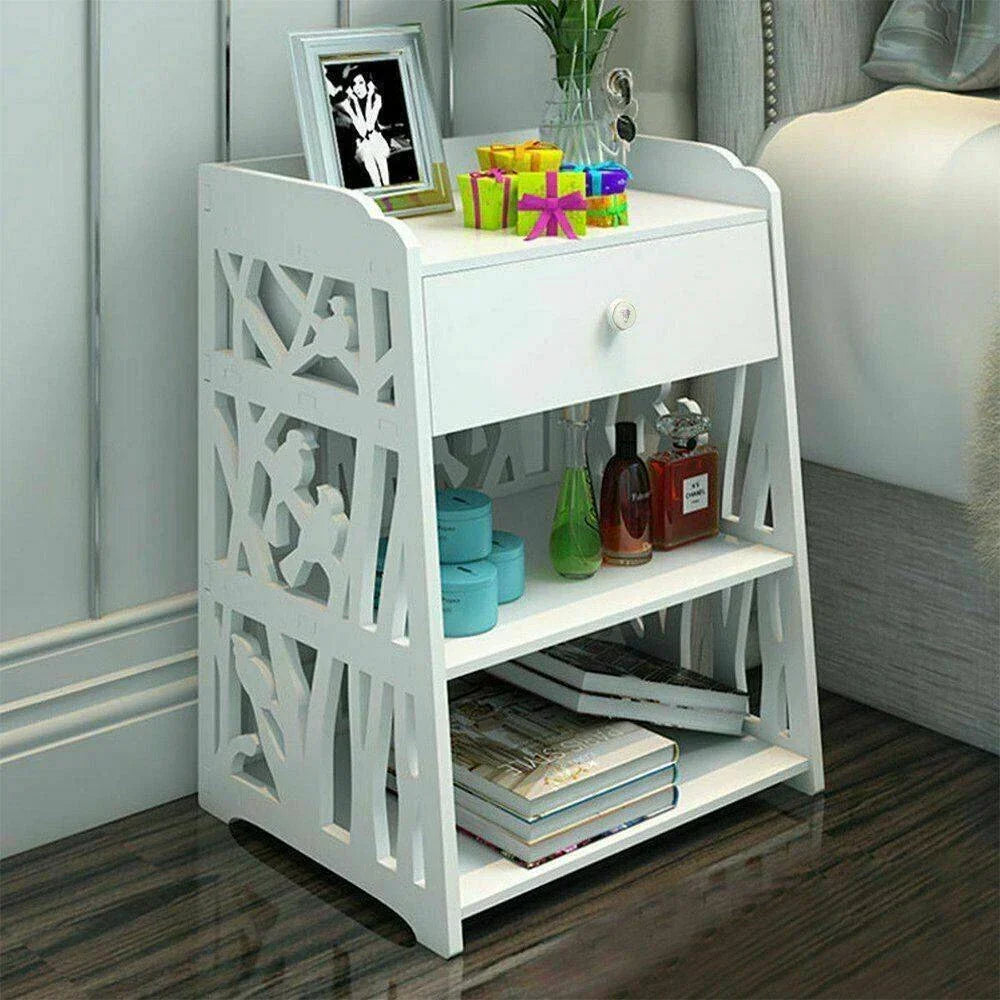 Bedside Table With White Drawer Cabinet — alternate product view 4