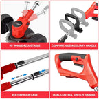 21V Cordless Electric Strimmer Grass Trimmer Weeder Garden Edger 2 Battery Wheel — alternate product view 4