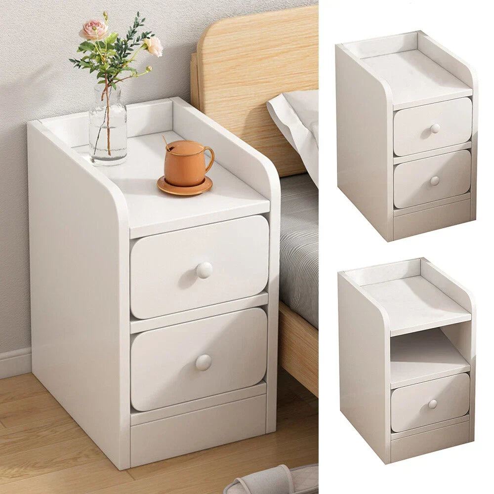 Bedside Table White Drawer Cabinet — alternate product view 4