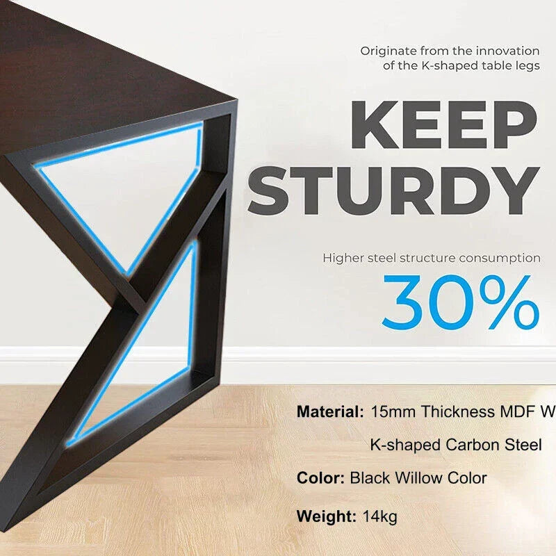 Computer Desk Laptop Pc Study Table Office Desk Home Furniture Workstation Shelf — alternate product view 10