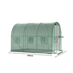 Walk-in Greenhouse Galvanised Frame Polly Tunnel Patio Garden Outdoor Polytunnel — 3x2x2m — product view
