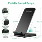 2 Coils Fast Wireless Charger Qi Charging Stand Fan For Samsung, iPhone, Huawei — alternate product view 2