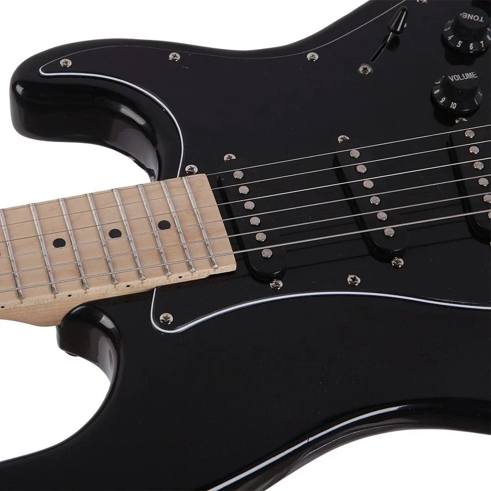 Glarry GST Electric Guitar W/ Pickguard 3 Single Pickup Bag Strap Wire Plectrum — alternate product view 6