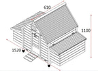 Chicken Coop Run Hen House Poultry Ark Home Nest Box Coops Rabbit Hutch Plastic — on a clean white background