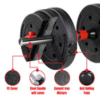 30kg Dumbbells Barbell Set with Connecting Rod — alternate product view 6