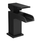 Bathroom Modern Waterfall Black Basin Sink Mono Square Mixer Tap Filler Waste — alternate product view 3