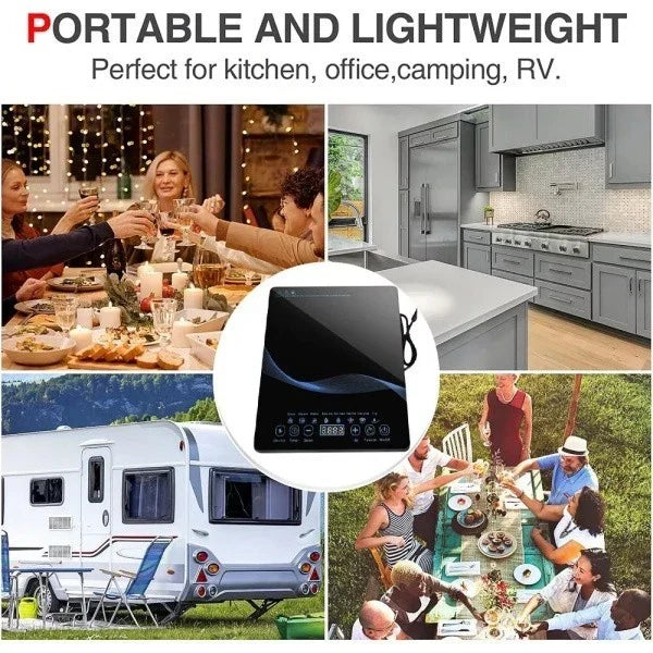 2200W Electric Induction Hob Portable Digital Touch Single Cooker Hot Plate Tool — alternate product view 6