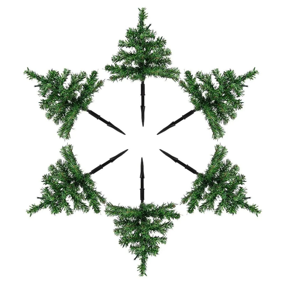 6 x Pre Lit Garden Christmas Tree Path Lights 90 LED Set Lawn Outdoor Decoration — alternate product view 4