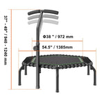 54.5" Mini Fitness Trampoline Adults Indoor Exercise Rebounder with Handle — alternate product view 8