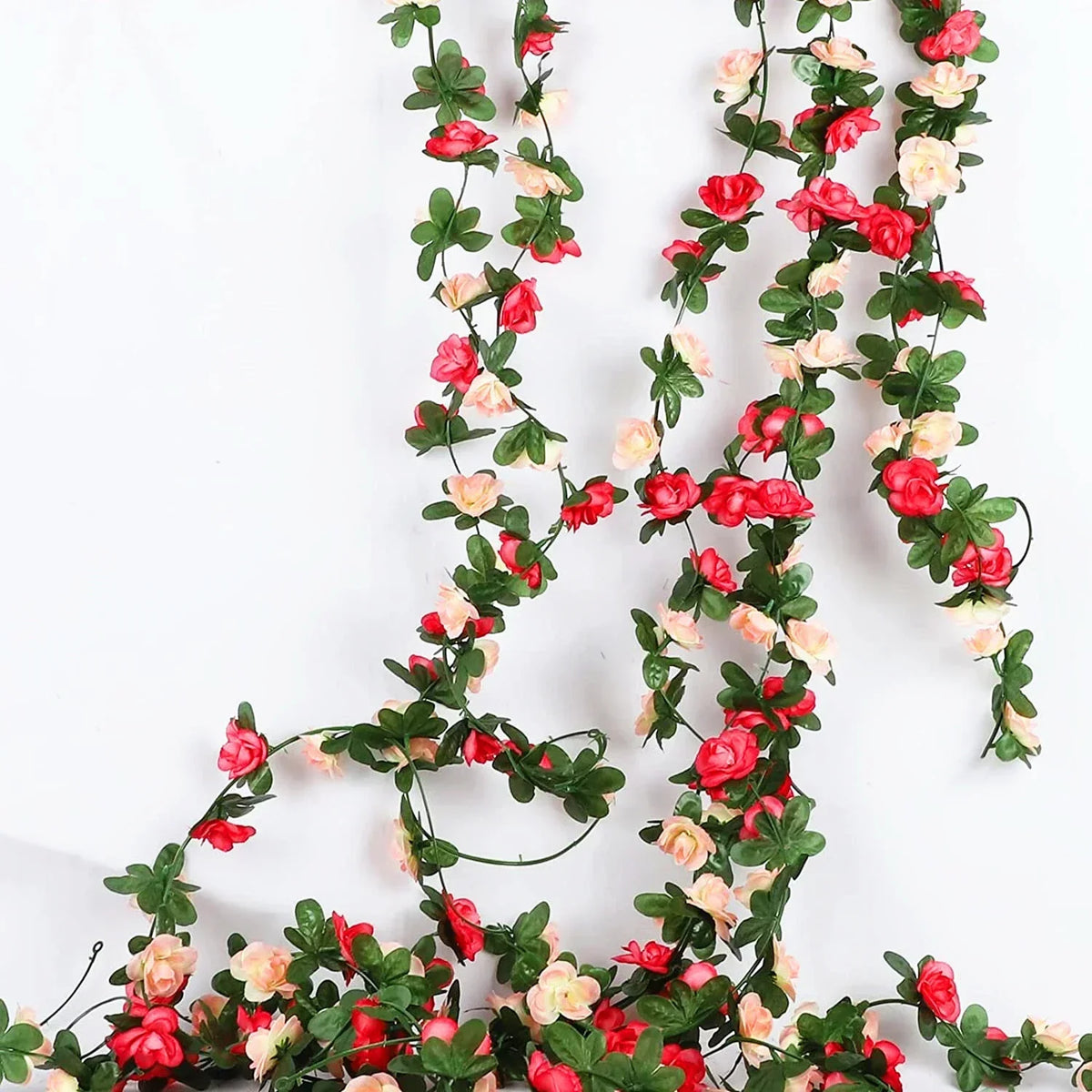 6pcs pink 48 FT Flower Garland Fake Rose Vine Artificial Flowers Hanging decor — alternate product view 3