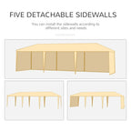 9m x 3m Outdoor Garden Gazebo Wedding Party Tent Canopy Marquee Green — alternate product view 7