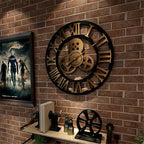 60cm Extra Large Roman Numerals Skeleton Wall Clock Giant Big Open Face Round UK — main product view