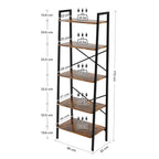 Ladder Shelf Bookcase Tier Display Storage Shelving Unit Stand Wall Rack — on a clean white background