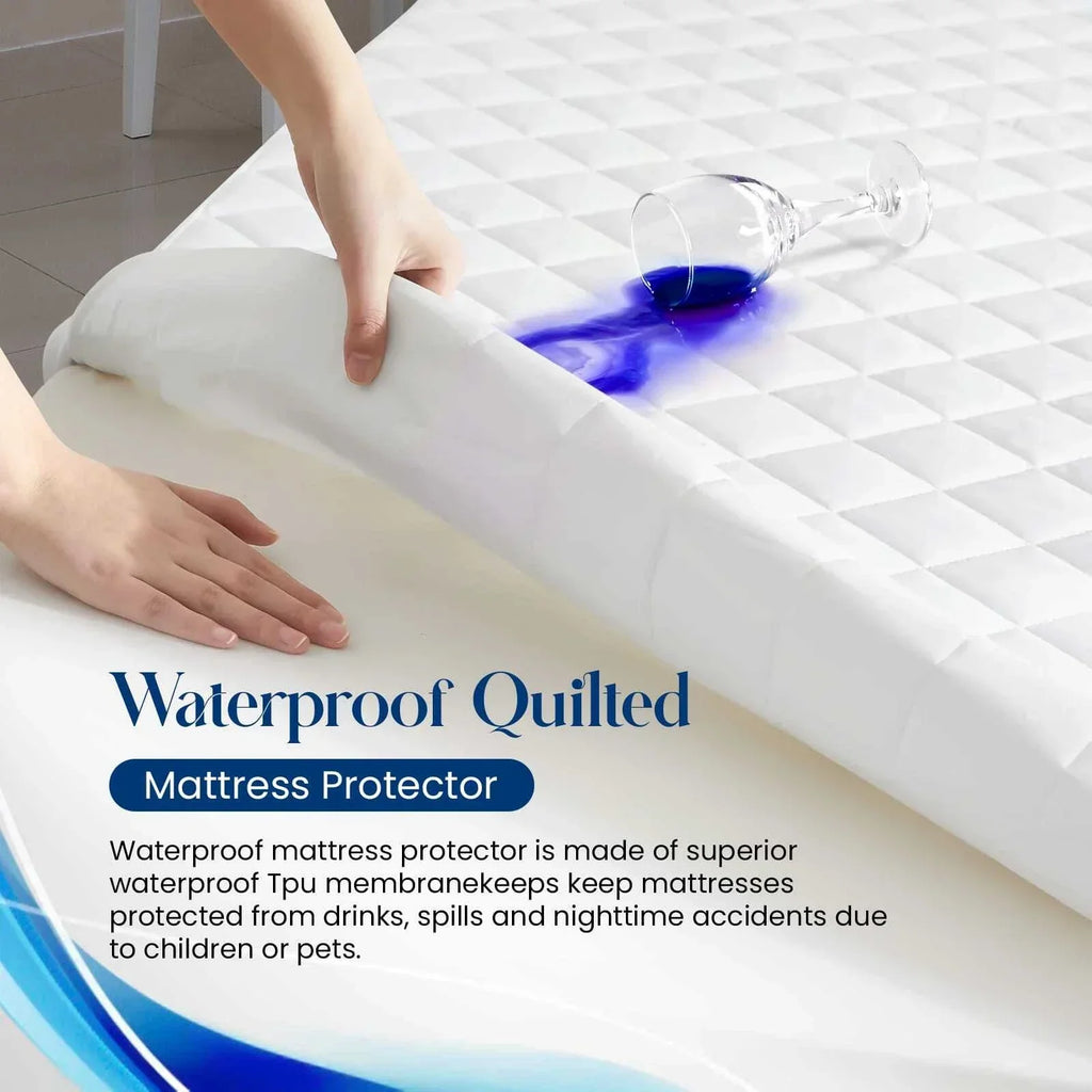 Extra Deep Quilted Waterproof Mattress Protector Fitted Bed Cover — alternate product view 2