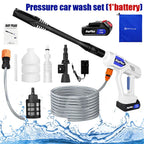 Portable Cordless Car High Pressure Washer Jet Water Wash Cleaner Gun — Pressure Car wash set (1*battery) — product view