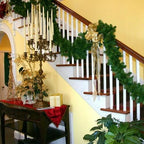 16FT Christmas Garland with LED Lights Pre Lit Stairs Home Fireplace Bushy Pine — alternate product view 7