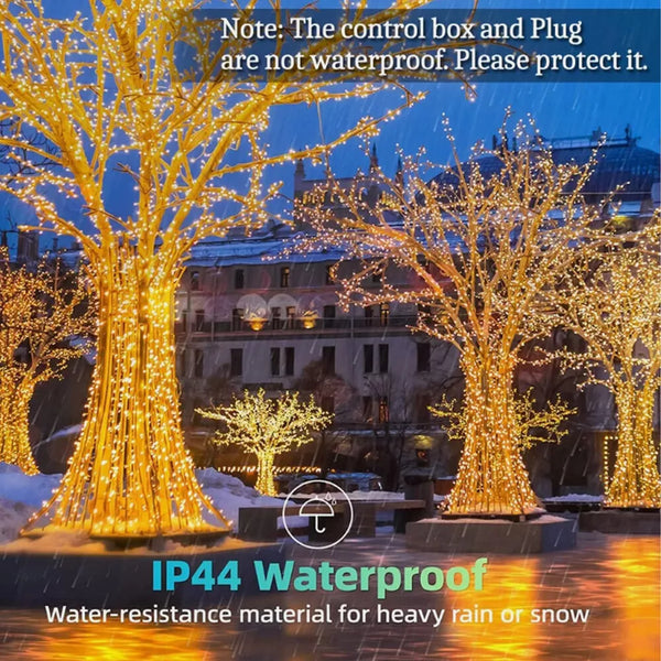 Fairy String Lights 10-50m Mains Plug In Christmas Tree Indoor & Outdoor Remote — alternate product view 5