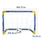 2 x Children's Football Soccer Goals, Ball, Pump Posts & Nets Indoor Outdoor Set — alternate product view 6