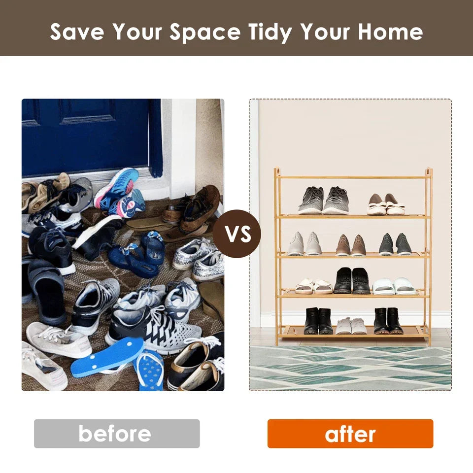 5 Tiers Bamboo Shoe Rack — alternate product view 7