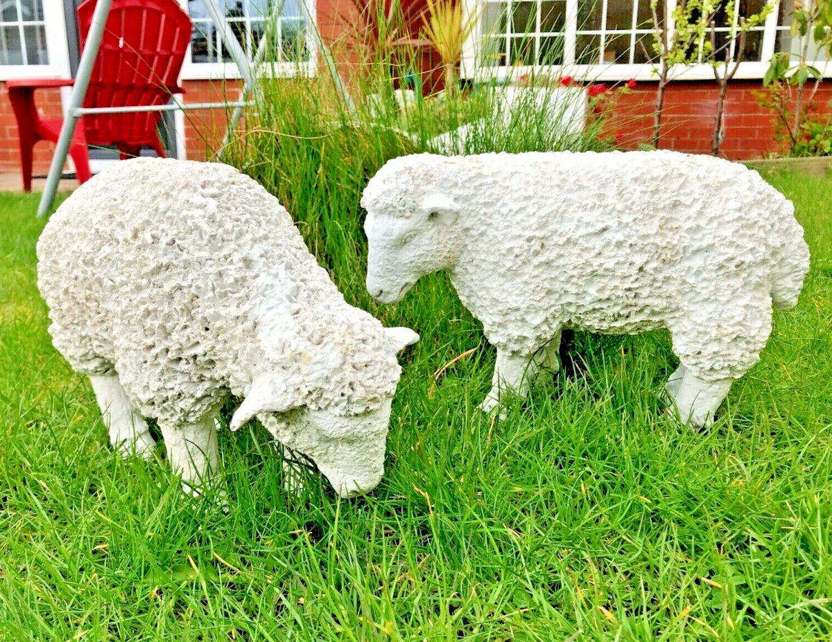 Spring Lamb Garden Ornament Resin Laying Down Sheep Statue Farmyard Gift Garden — alternate product view 3