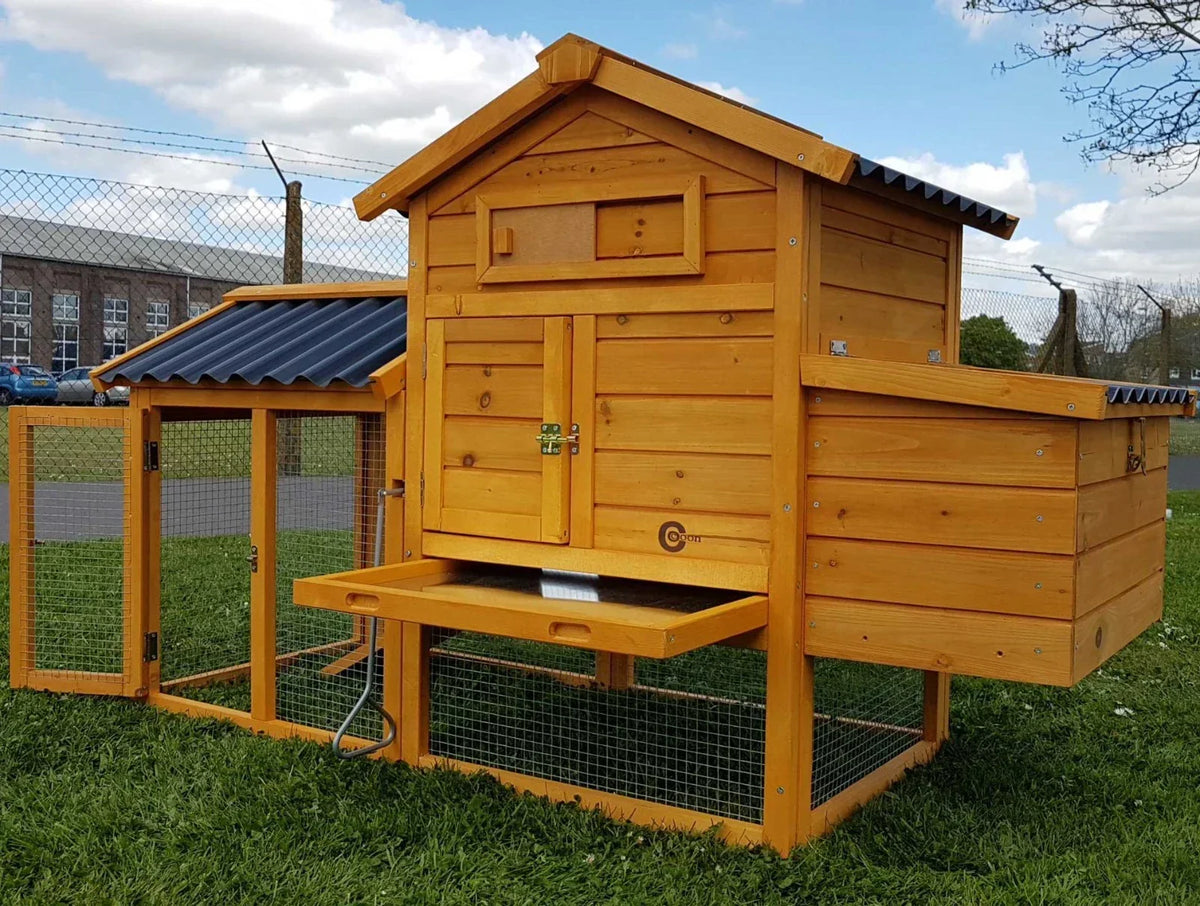 Chicken Coop Run Hen House Poultry Ark Home Nest Box Coup Coops Rabbit Hutch — alternate product view 3