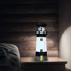 Solar Powered Lighthouse Rotating Led Garden Light House Decoration Ornament UK — alternate product view 4