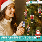 6 Pcs Nutcracker Soldiers Wooden Christmas Tree Decorations Xmas Hanging Decor — alternate product view 3