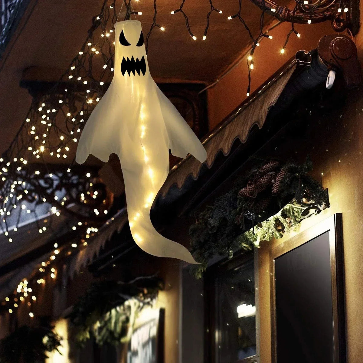 4X Halloween LED Light Ghost Outdoor Decors Garden Prop Party Hanging Decor — alternate product view 4