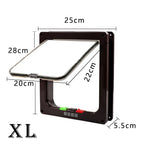 4 way Pet Door Locking Large Extra Large Dog Cat Flap Magnetic Door Frame — alternate product view 7