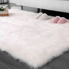 Faux Fur Sheepskin Fluffy Rug Soft LivingRoom Bedroom Rectangle Carpet Floor Mat — alternate product view 3
