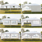 3x6M Gazebo Marquee Party Tent With 6 Sides Garden Patio Outdoor Canopy White UK — alternate product view 4
