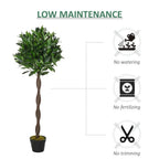 Set Of 2 120cm(4ft) Artificial Bay Laurel Topiary Trees w/ Pot Fake — alternate product view 4