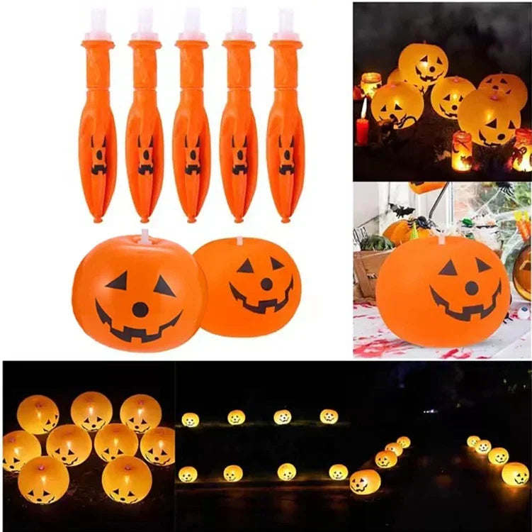 5PCS Halloween Decoration Inflatable Pumpkin with LED Lights Party Light Garden — alternate product view 10