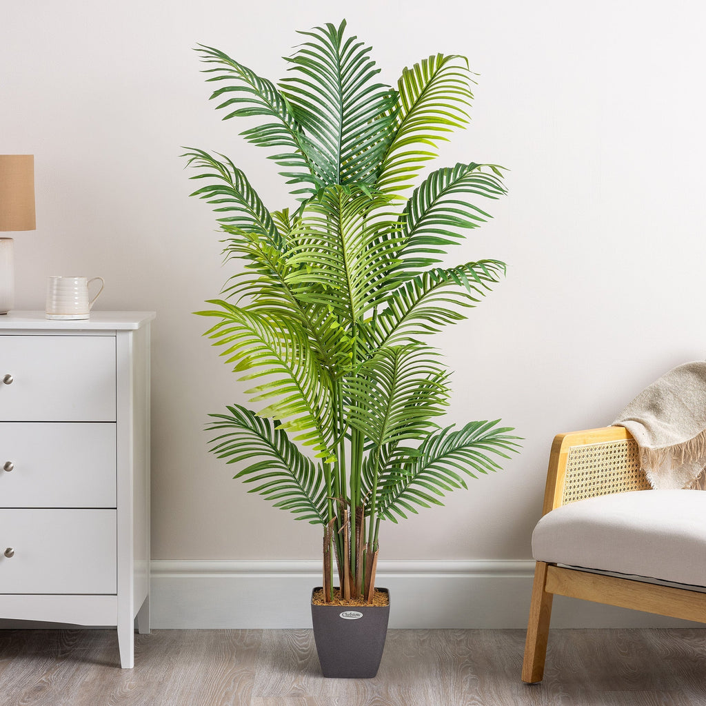 Artificial Areca Palm Tree Natural Looking Faux Plant in Pot — alternate product view 2