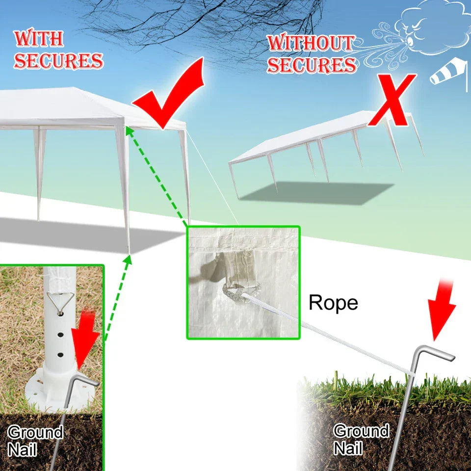 3x9m Outdoor Garden Gazebo Wedding Party Tent Canopy Marquee — alternate product view 11