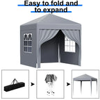 2X2M Pop-up Gazebo with 4 Sides Outdoor Garden Canopy Party Tent — alternate product view 8