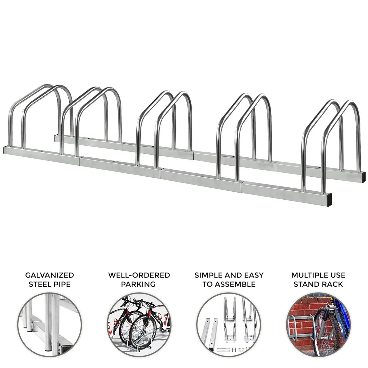 Bike Stand Rack For Bicycle Parking Stand Floor Wall Mount Indoor Outdoor New — alternate product view 9