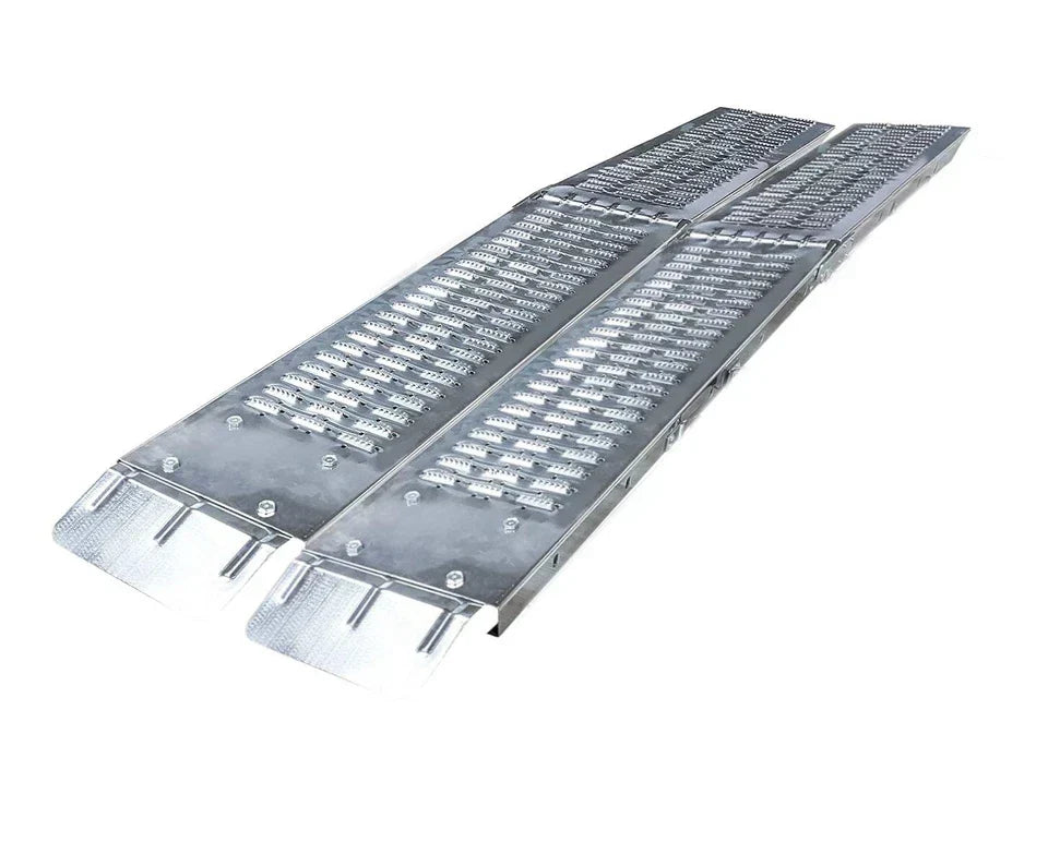 2x Large 180cm foldable loading ramp up to 400 kg load Capacity — on a clean white background