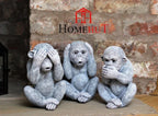 3 Wise Monkey Garden Ornaments See, Speak, Hear No Evil Monkey — alternate product view 6