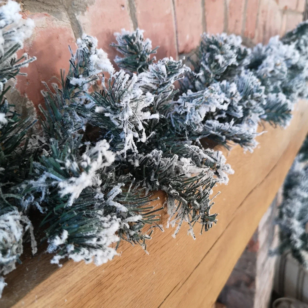 9ft (2.7m) Premier Christmas Snow Flocked Woodcote Fir Garland — alternate product view 5