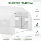 Outsunny 4.5x3x2m PE Mesh Cover Galvanized Metal Frame Walk-In Greenhouse — alternate product view 5