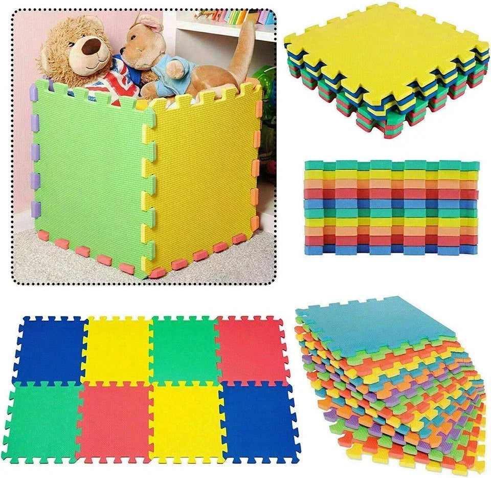 Large Eva Foam Mat Soft Floor Tiles Interlocking Play Kids Baby Mats Gym 30x30cm — alternate product view 8