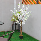 Artificial Blossom Tree Pink/White 120cm 4ft Realistic Faux House Plant Fully Potted — alternate product view 7